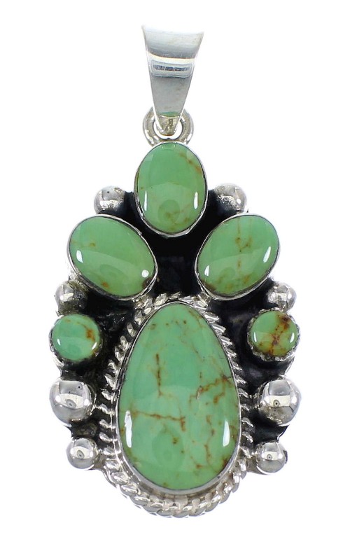 Silver And Turquoise Southwest Pendant Jewelry VX55731