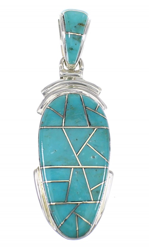 Sterling Silver Turquoise Slide Pendant EX56471