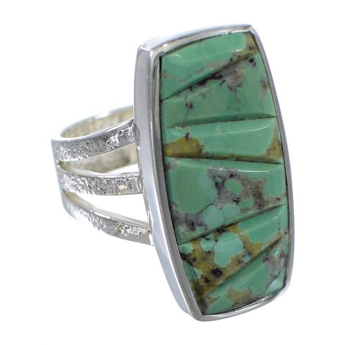 Southwest Turquoise And Sterling Silver Ring Size 4-3/4 VX57299