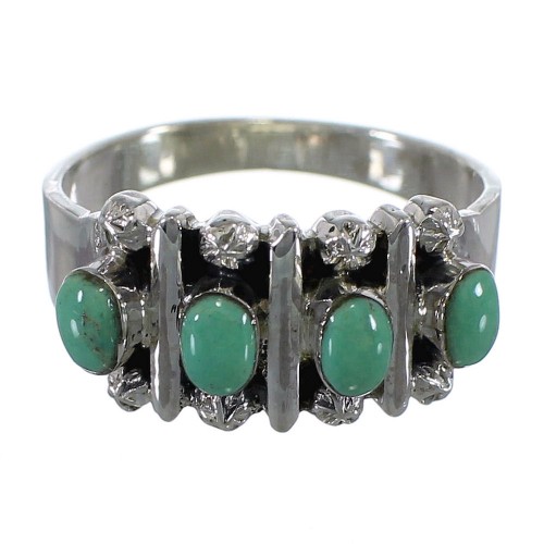 Sterling Silver Southwest Turquoise Ring Size 6-1/2 RX60625