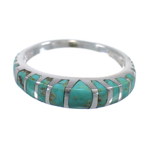 Silver Turquoise Southwest Ring Size 4-3/4 AX80037