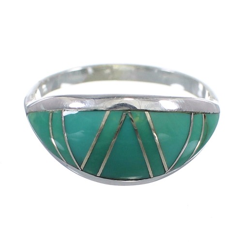 Southwest Turquoise And Sterling Silver Ring Size 6 YX79610