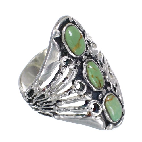 Southwest Sterling Silver And Turquoise Ring Size 6-1/4 VX62421