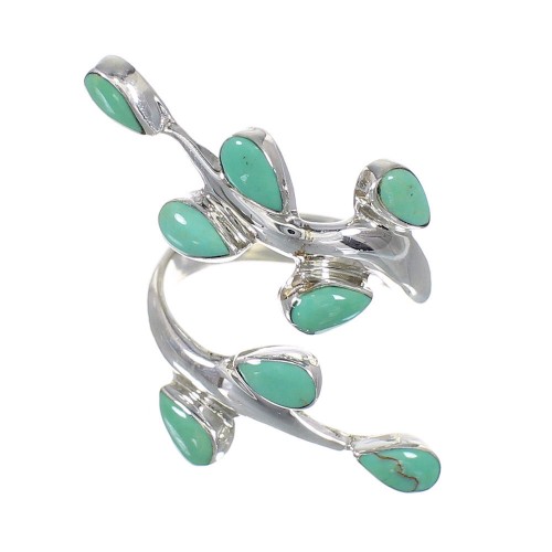 Turquoise Sterling Silver Jewelry Ring Size 4-1/2 VX62569