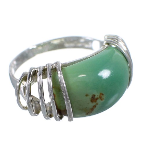 Authentic Sterling Silver Turquoise Ring Size 7-1/2 RX80927