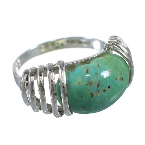 Turquoise And Sterling Silver Ring Size 7-1/4 RX80957