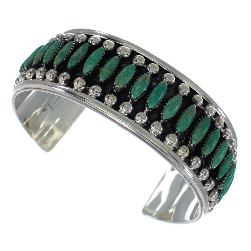 Substantial Sterling Silver Turquoise Cuff Bracelet VX60178