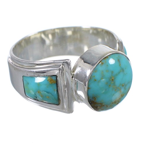 Turquoise Southwest Authentic Sterling Silver Ring Size 6-3/4 QX79209