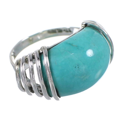 Turquoise Sterling Silver Southwest Jewelry Ring Size 5 QX79367