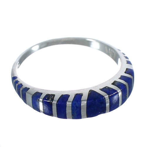 Authentic Sterling Silver And Lapis Southwest Ring Size 6-3/4 VX61033