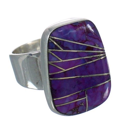 Sterling Silver Magenta Turquoise Ring Size 5-1/2 MX61619