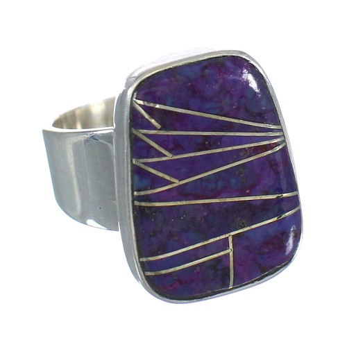 Silver Magenta Turquoise Southwest Ring Size 5-3/4 MX61630