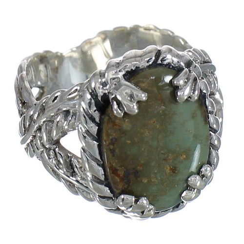 Sterling Silver Southwest Turquoise Ring Size 8 WX80722