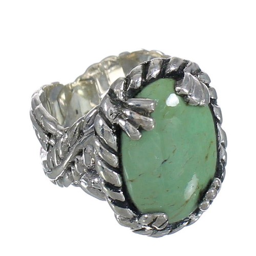 Turquoise Southwestern Sterling Silver Ring Size 4-1/2 WX80734
