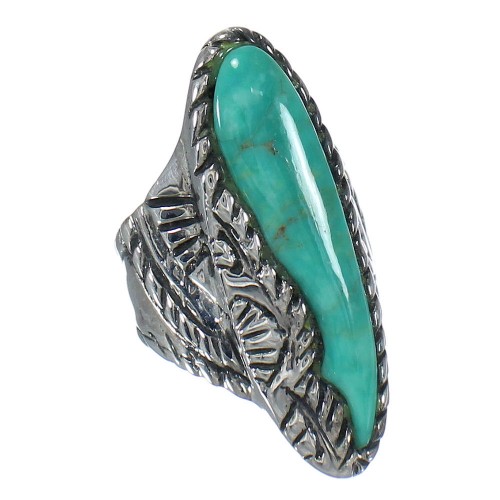 Turquoise Southwestern Sterling Silver Ring Size 5 RX62709