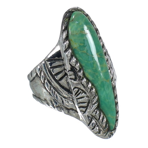 Southwest Turquoise Authentic Sterling Silver Ring Size 5-1/2 RX62792