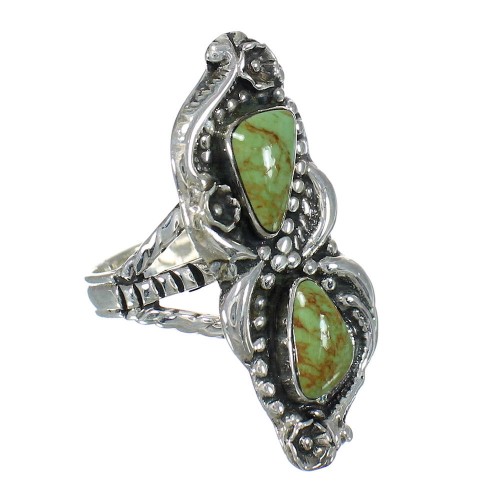 Authentic Sterling Silver And Turquoise Southwestern Ring Size 5-3/4 RX62822