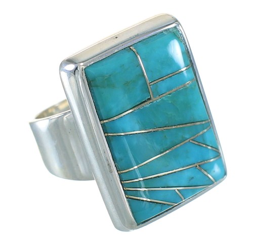 Turquoise Silver Southwestern Ring Size 5-1/2 YX70415