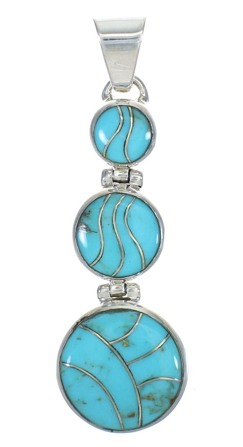 Sterling Silver Southwest Turquoise Jewelry Pendant MX63068