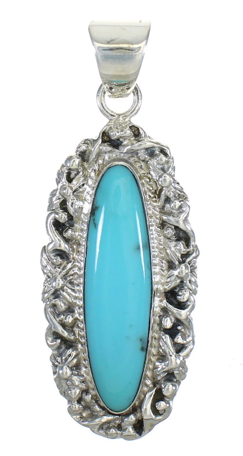 Turquoise Southwest Sterling Silver Pendant MX63130