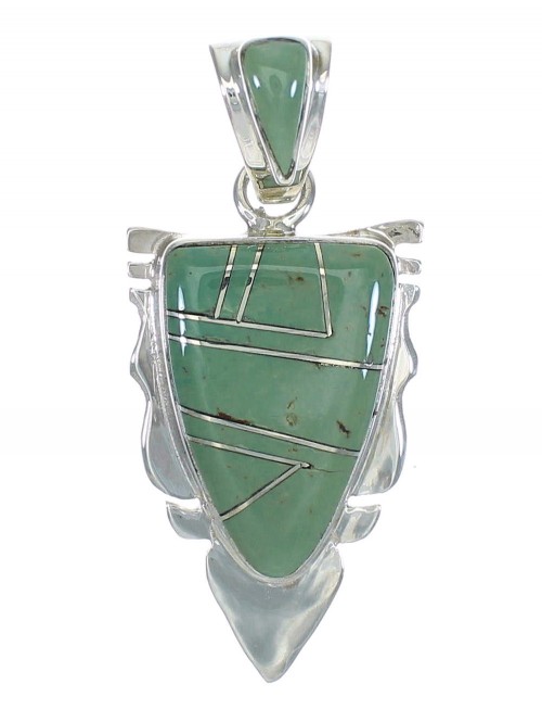 Sterling Silver Turquoise Inlay Pendant MX62718