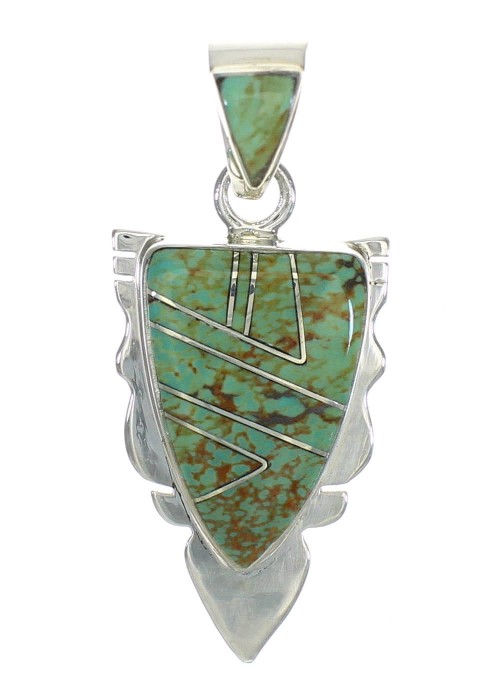 Turquoise Authentic Sterling Silver Pendant MX62726