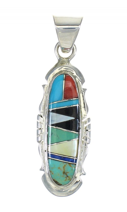 Southwest Multicolor Genuine Sterling Silver Pendant MX65537