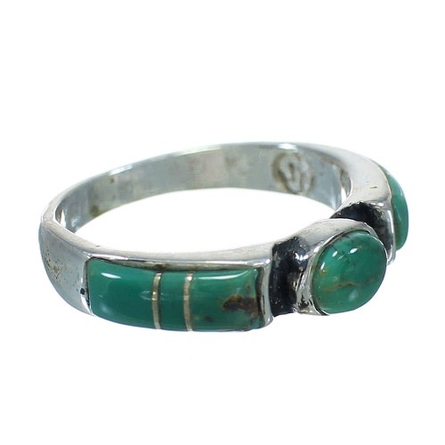 Sterling Silver And Turquoise Ring Size 5-1/4 VX64049