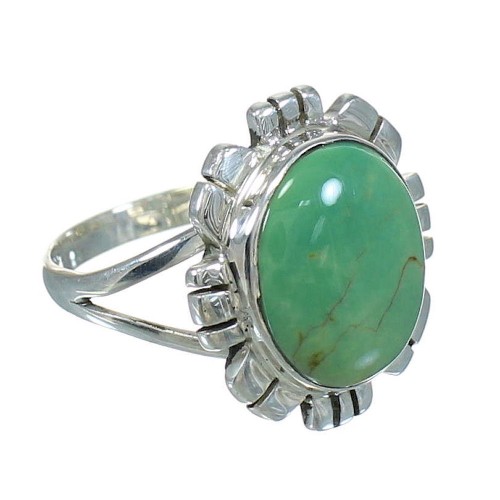 Southwest Turquoise Authentic Sterling Silver Jewelry Ring Size 5-1/4 VX64128