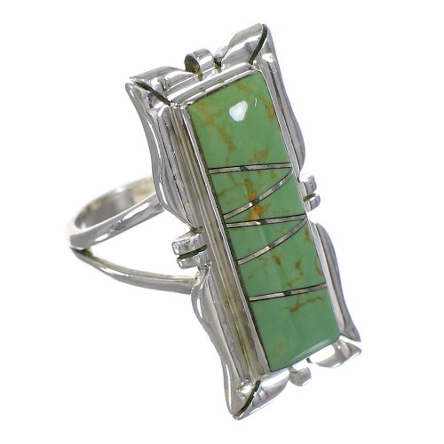 Southwest Silver Turquoise Ring Size 4-3/4 YX79970