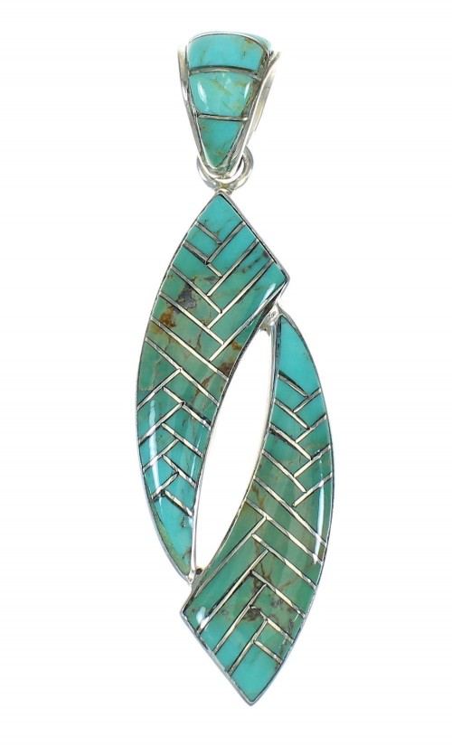 Silver Southwest Turquoise Pendant MX65170