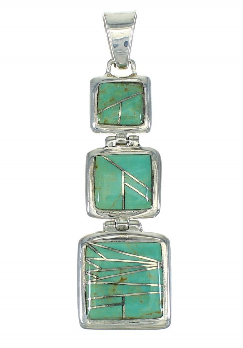 Authentic Sterling Silver Turquoise Pendant MX65246