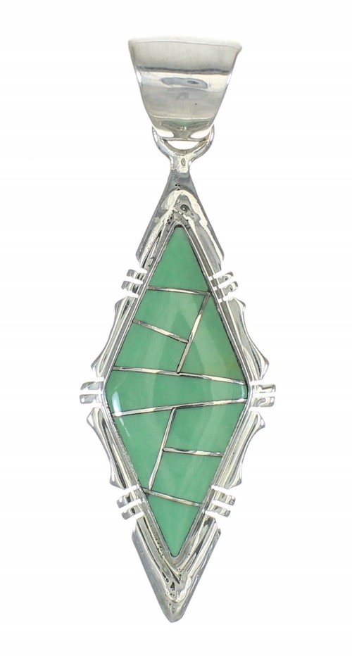 Silver Turquoise Inlay Pendant MX65291