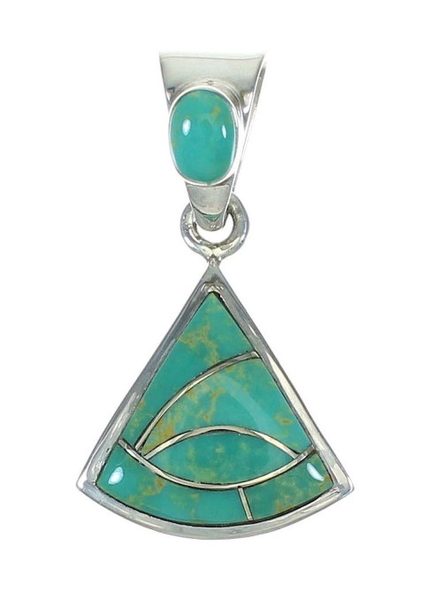 Southwest Turquoise Sterling Silver Pendant MX65354