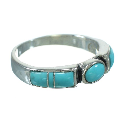 Authentic Sterling Silver And Turquoise Southwest Ring Size 6-1/2 YX69871