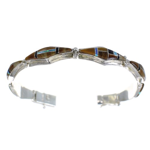 Silver Southwest Multicolor Link Bracelet AX65934