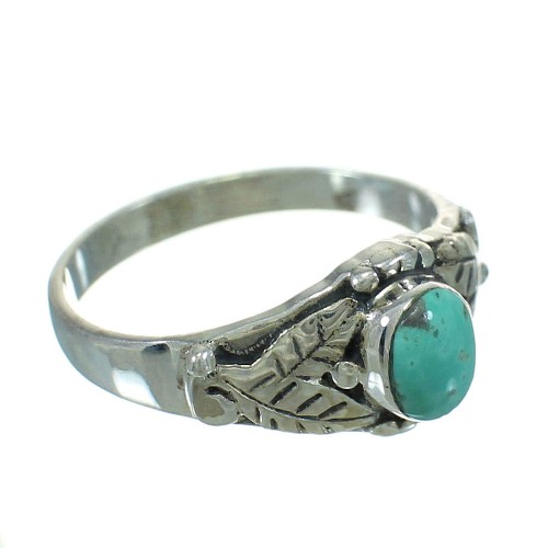 Silver And Turquoise Southwestern Ring Size 5-3/4 YX81112
