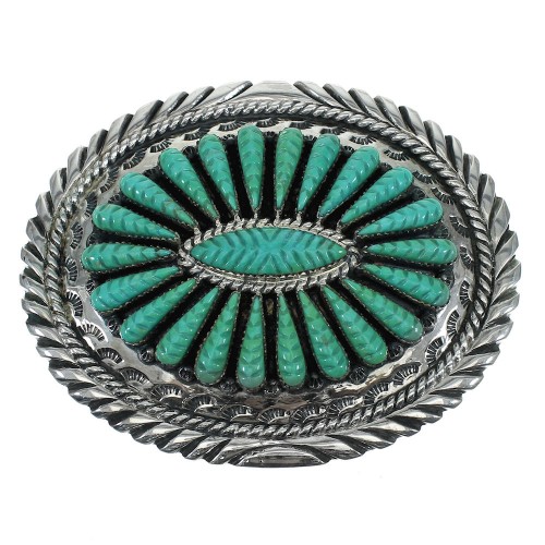 Southwest Turquoise Authentic Sterling Silver Belt Buckle VX64737