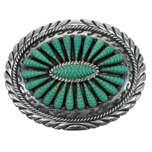 Turquoise Authentic Sterling Silver Southwest Belt Buckle VX64742