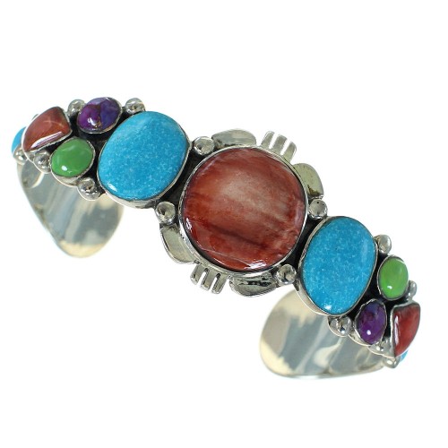 Southwest Genuine Sterling Silver And Multicolor Bracelet VX65013