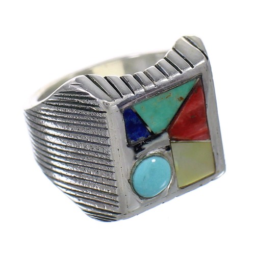 Multicolor Sterling Silver Southwestern Ring Size 5 YX75820