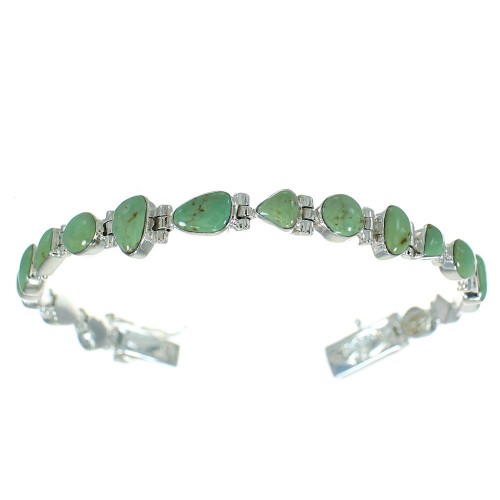 Sterling Silver Turquoise Link Bracelet VX65223