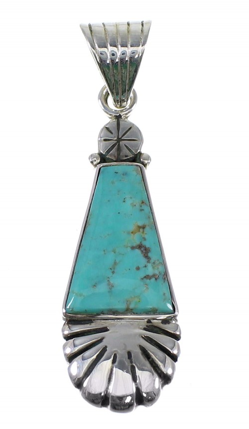 Genuine Sterling Silver And Turquoise Pendant RX82202