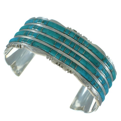 Turquoise Sterling Silver Southwestern Cuff Bracelet AX78218
