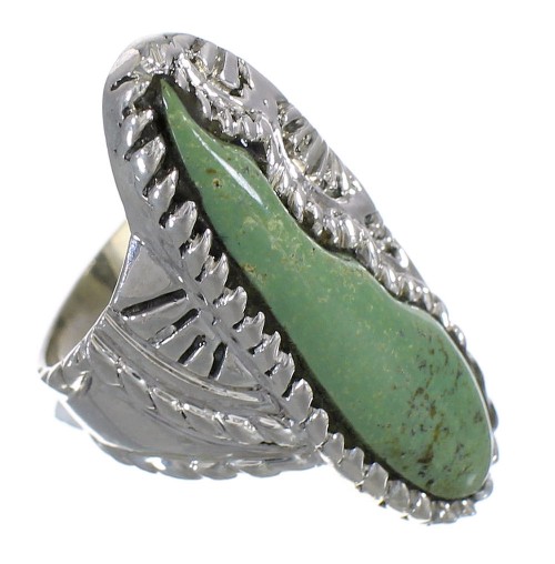 Turquoise Southwestern Authentic Sterling Silver Ring Size 5-1/2 QX74906