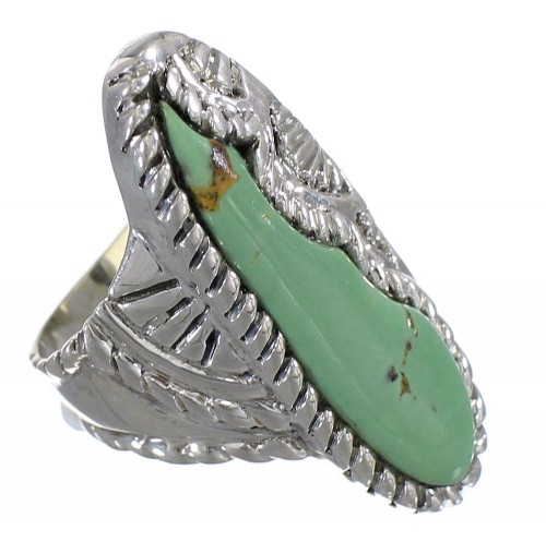 Silver Southwest Turquoise Jewelry Ring Size 6-3/4 QX74909