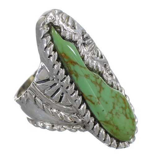 Sterling Silver Southwestern Turquoise Jewelry Ring Size 6-1/4 QX74914