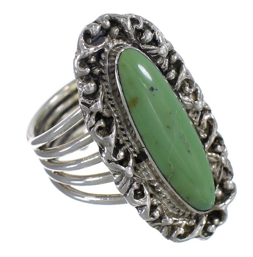 Southwest Turquoise Sterling Silver Jewelry Ring Size 8-1/4 QX74940