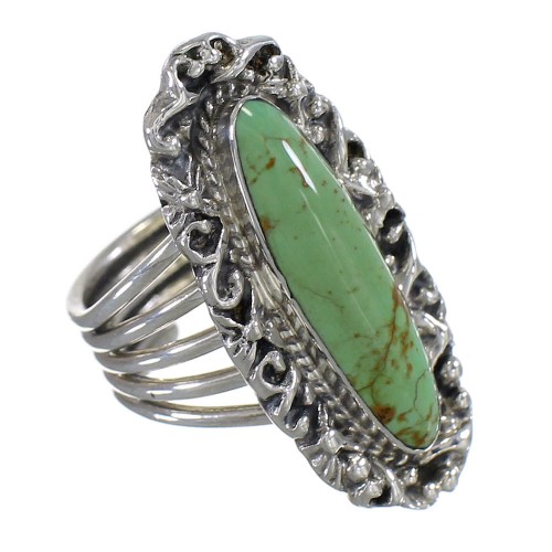 Sterling Silver And Southwest Turquoise Ring Size 6-1/4 QX75090