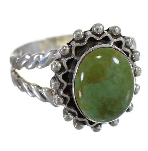 Turquoise Southwest Authentic Sterling Silver Ring Size 6-3/4 QX75185